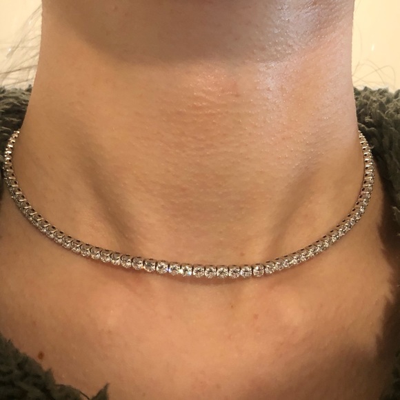 Necklace silver925 with zircon stones - Picture 3 of 4